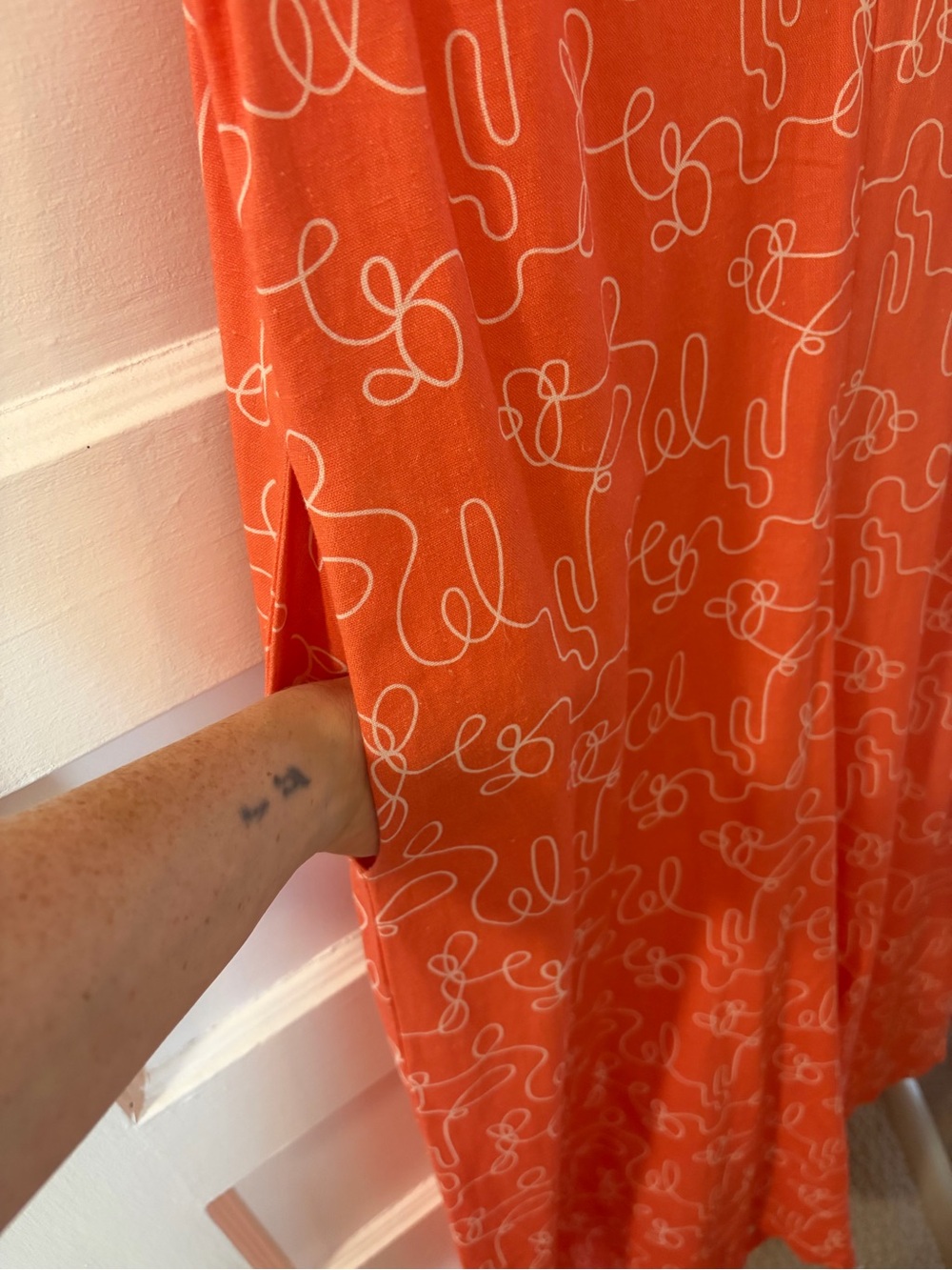 SPANNER Coral Sleeveless V-Neck Printed Jumpsuit with pockets - Picture 7 of 7